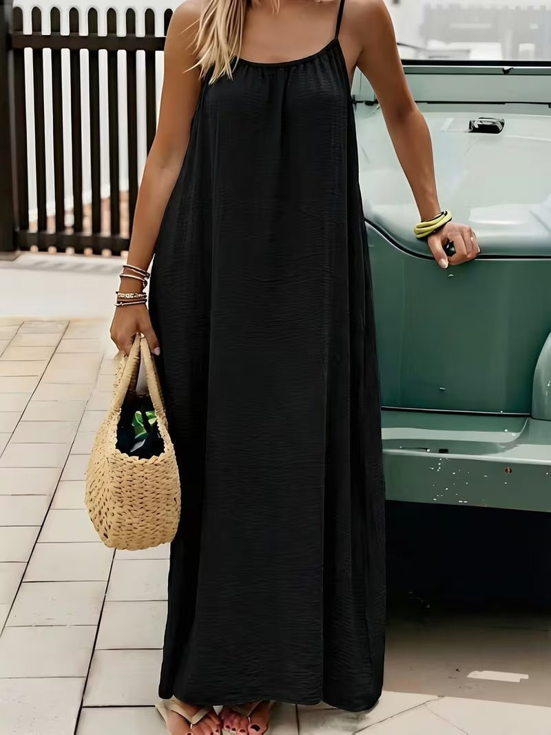Vestido Largo con Espalda Descubierta Mujer Tirantes