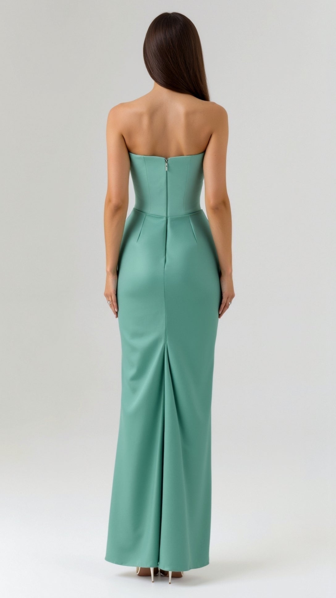 Vestido Largo de Cóctel Palabra de Honor Mujer