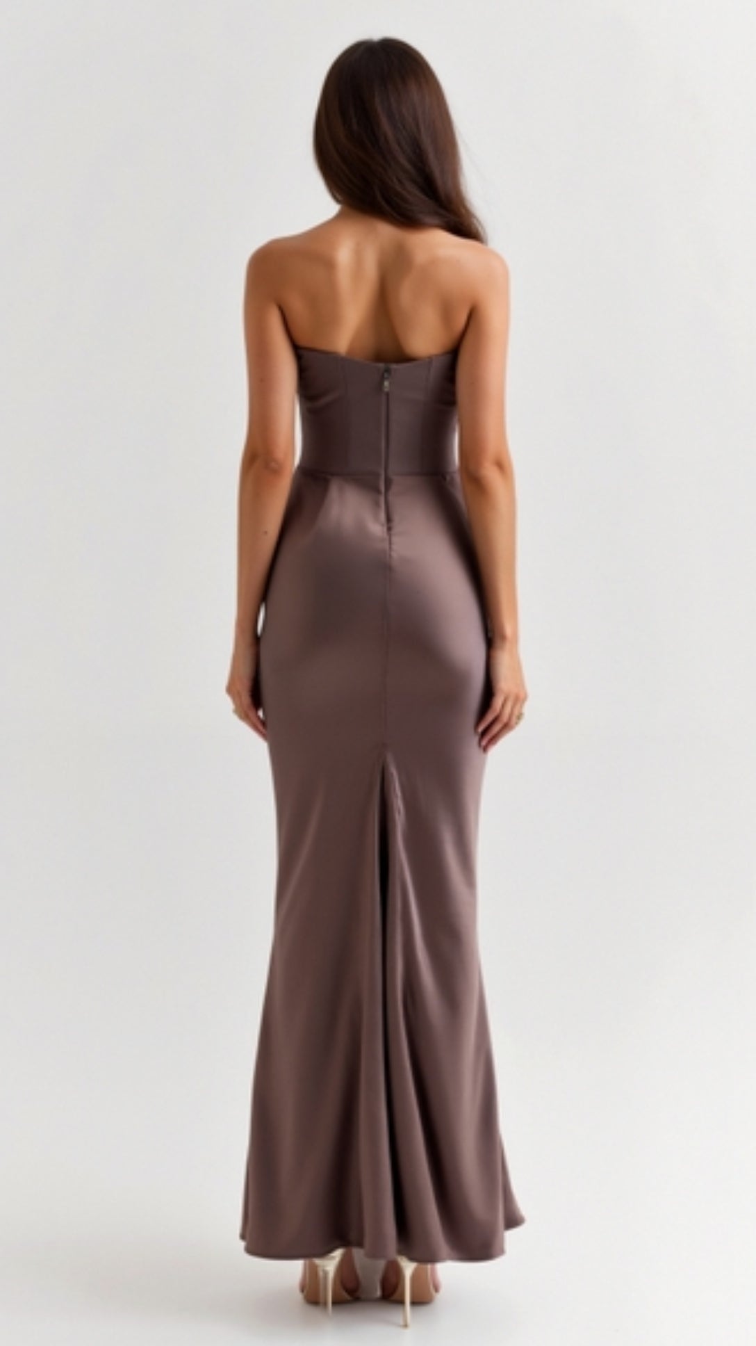Vestido Largo de Cóctel Palabra de Honor Mujer