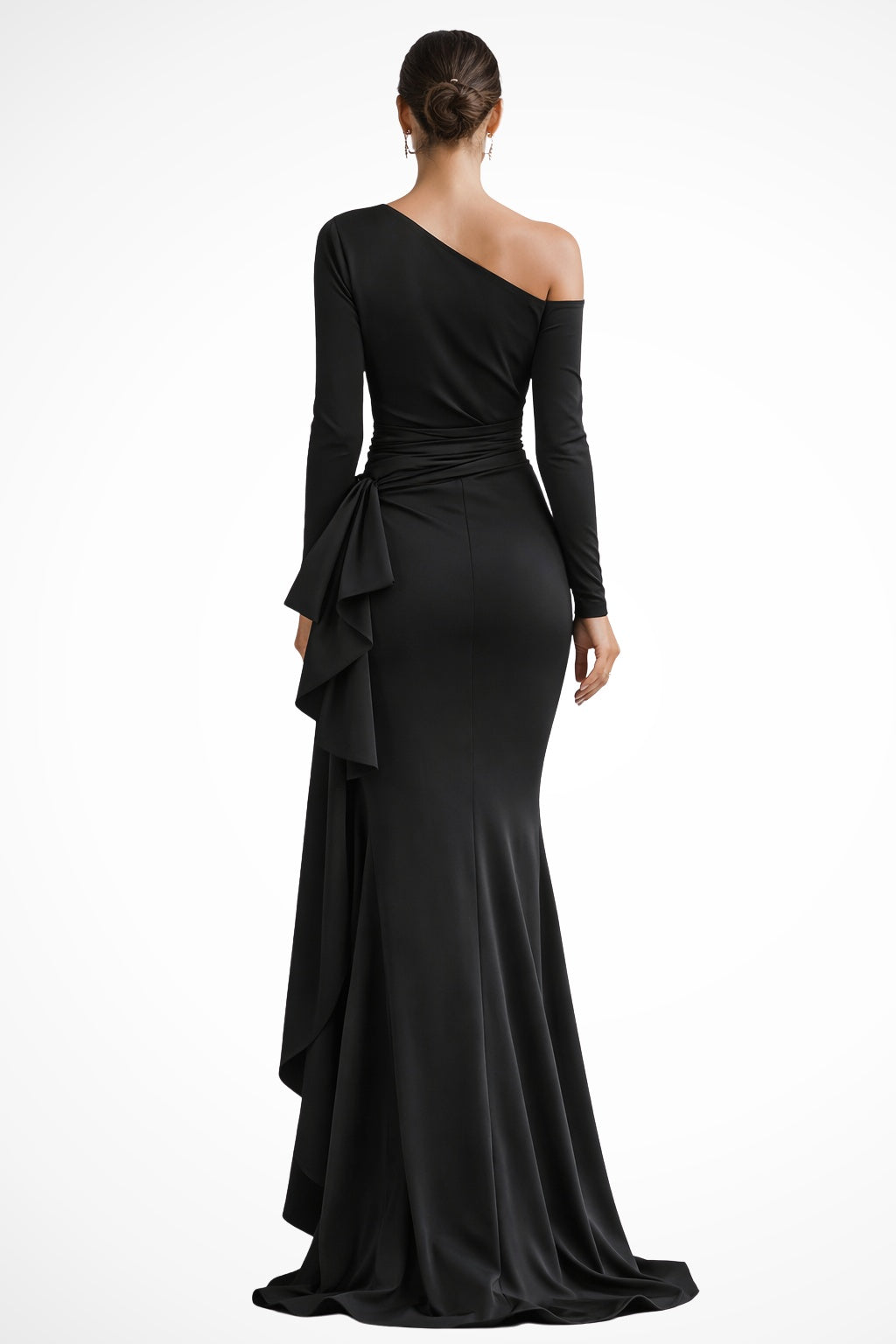Vestido Largo de Gala de Un Hombro Mujer Abertura Lateral