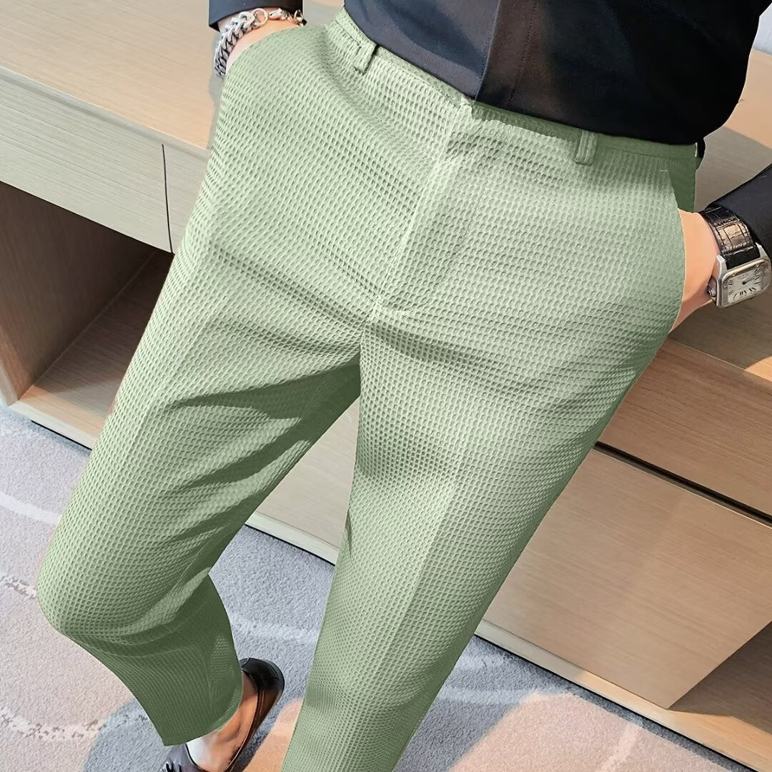 Víctor | Pantalón de Vestir Slim Fit Hombre Textura Estructurada