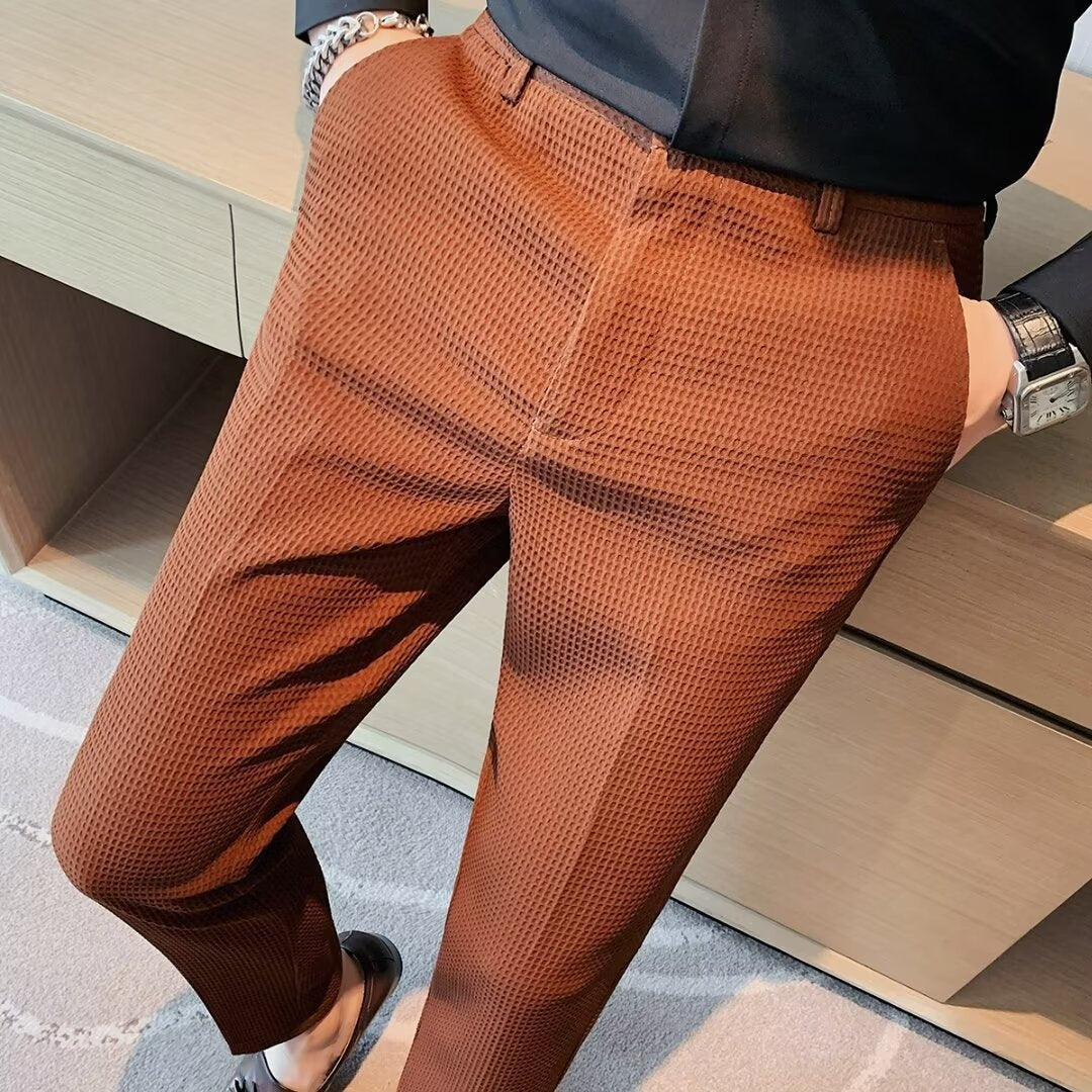 Víctor | Pantalón de Vestir Slim Fit Hombre Textura Estructurada
