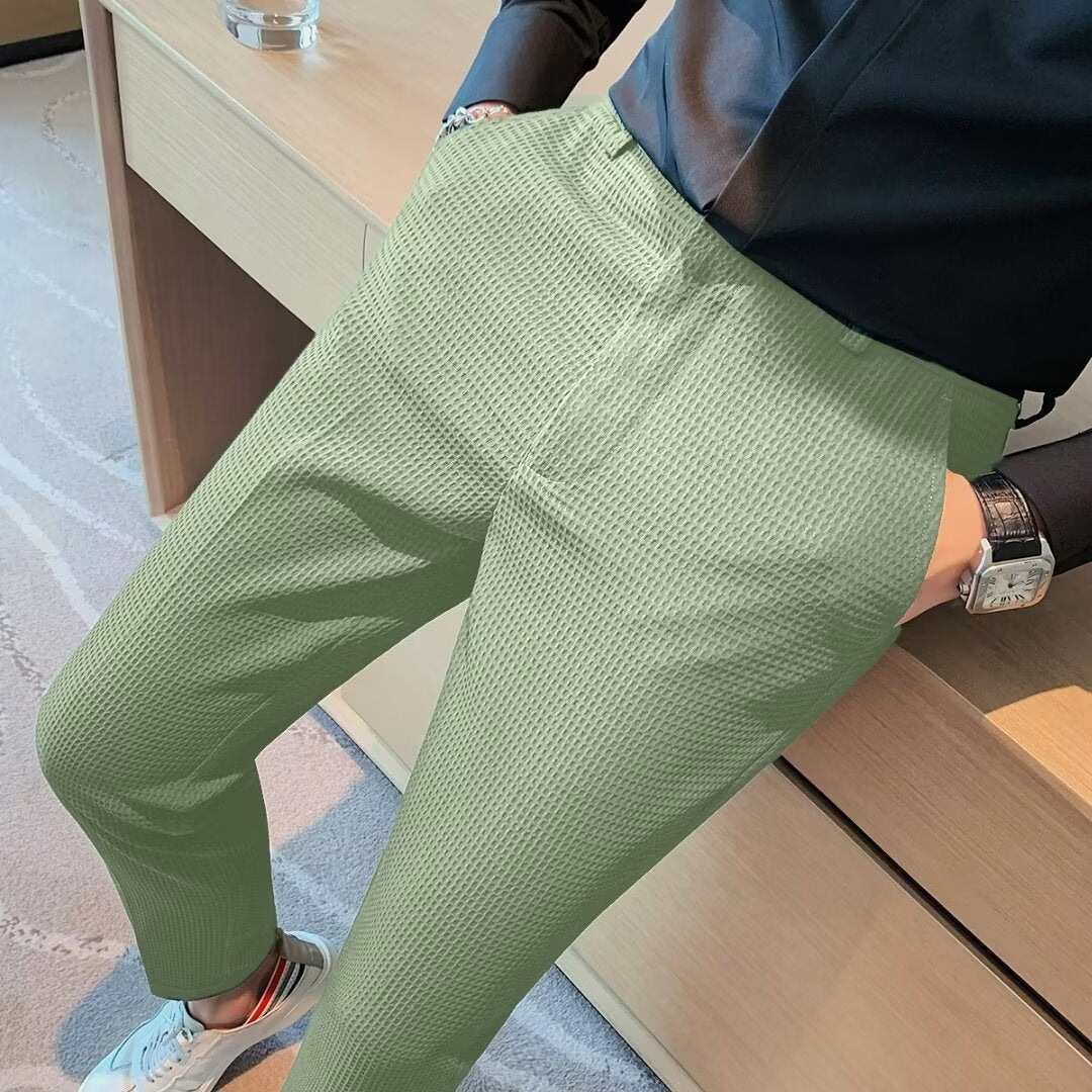 Víctor | Pantalón de Vestir Slim Fit Hombre Textura Estructurada