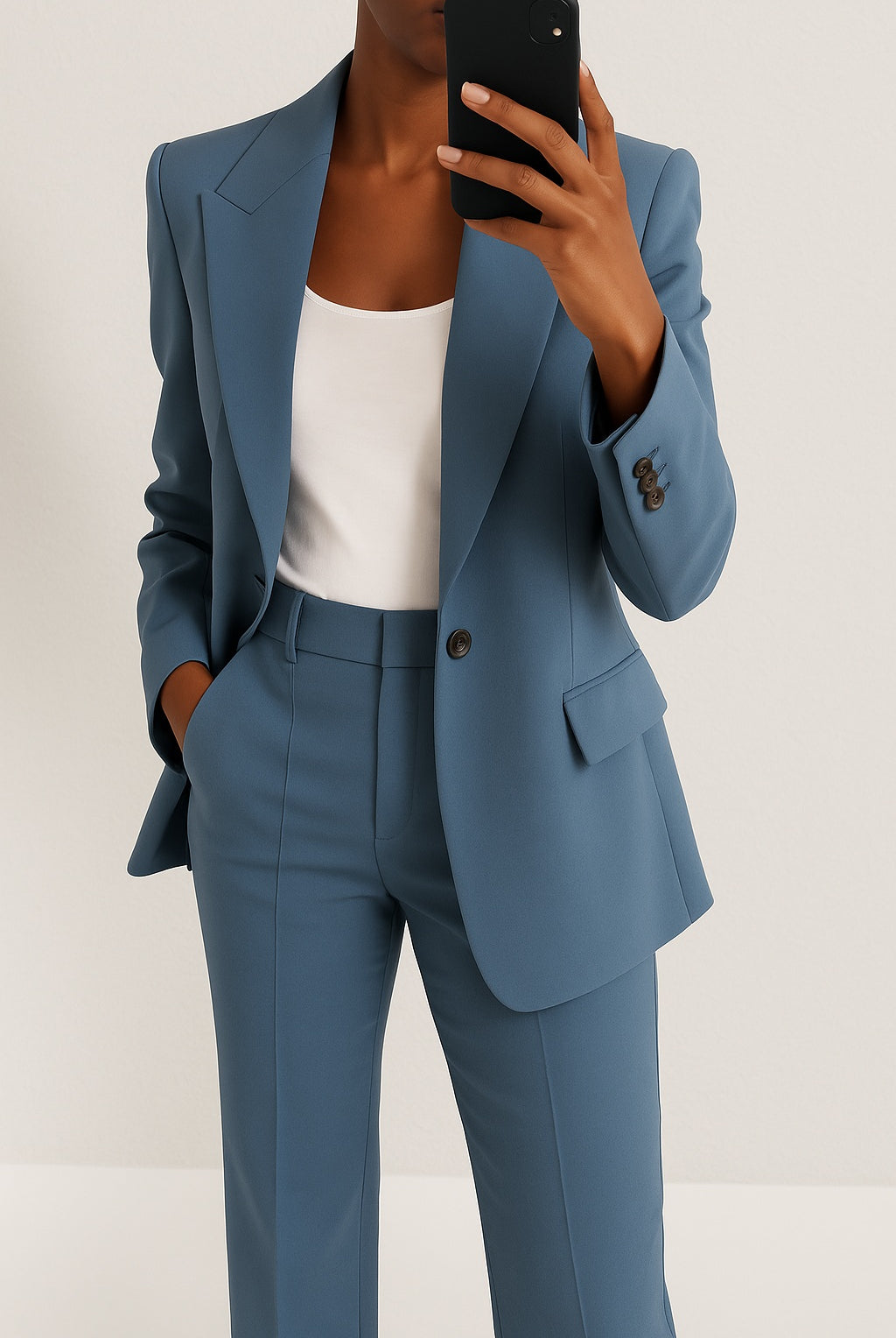 Victoria | Conjunto de Traje Chaqueta Mujer Elegante Cuello Solapa