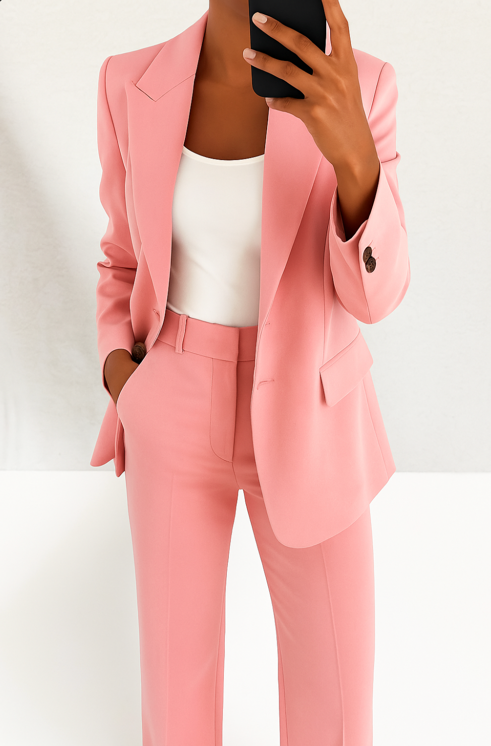 Victoria | Conjunto de Traje Chaqueta Mujer Elegante Cuello Solapa