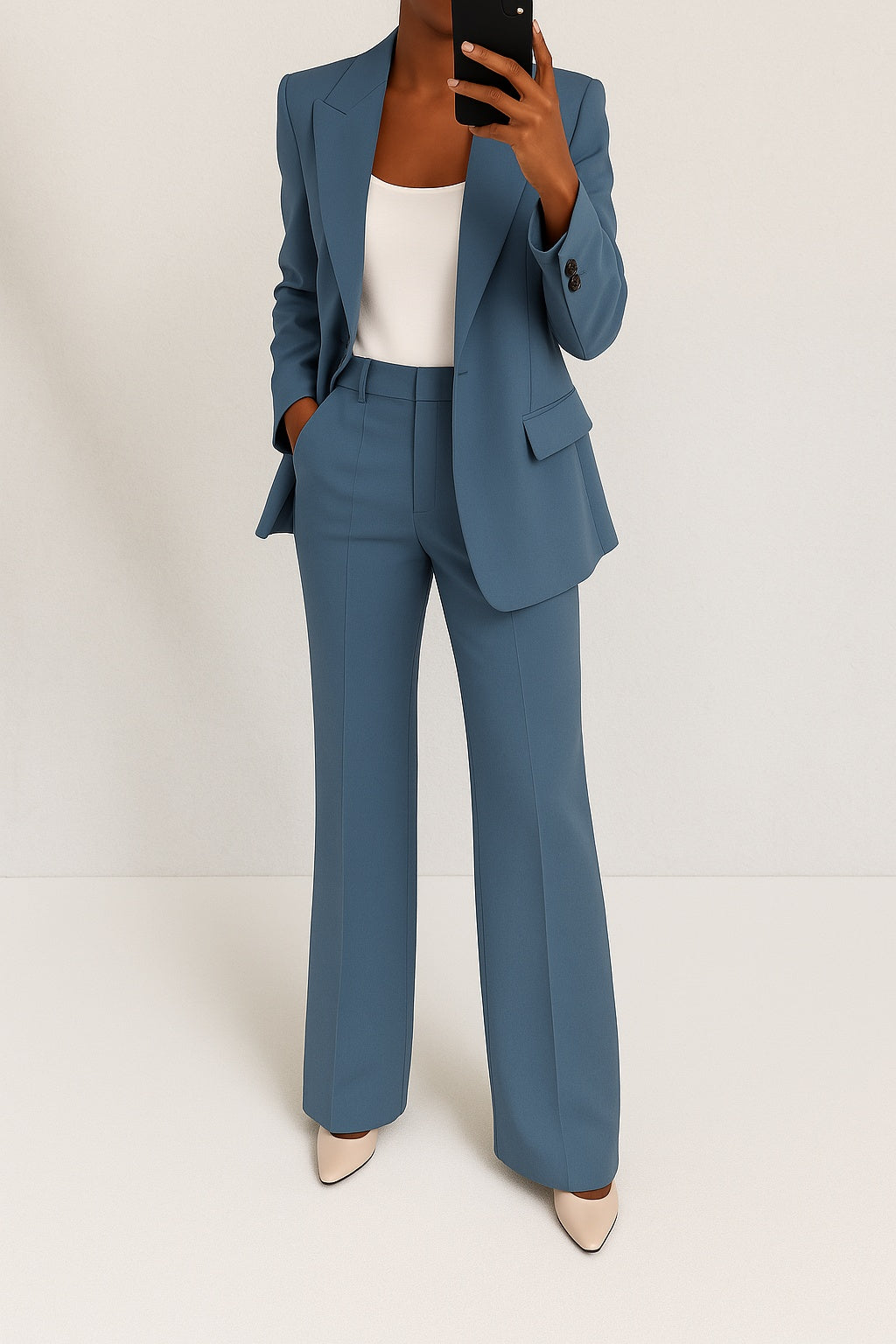 Victoria | Conjunto de Traje Chaqueta Mujer Elegante Cuello Solapa
