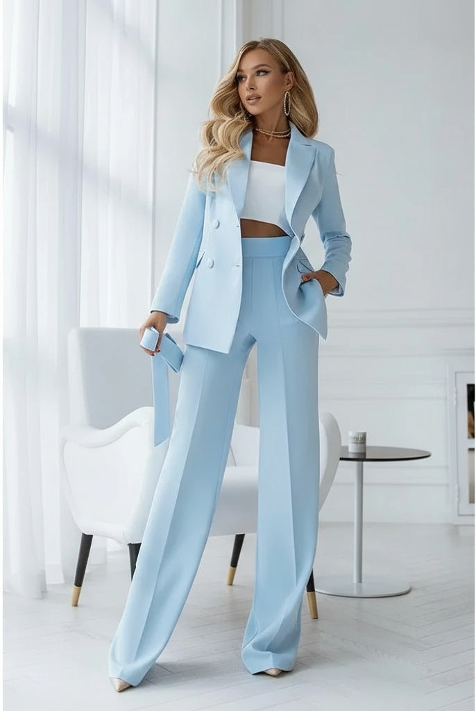 Victoria | Conjunto Elegante de Blazer y Pantalón Mujer Doble Botonadura