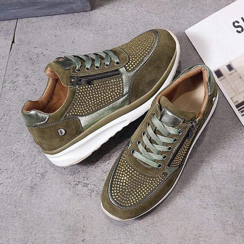 Zapatillas Casual Plataforma Mujer Cordones