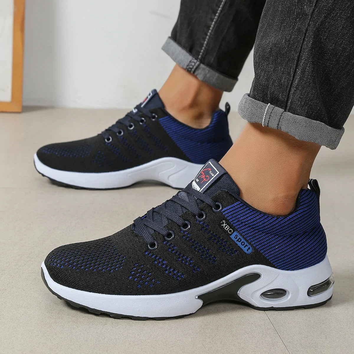 Zapatillas Running Deportivas Hombre Transpirables Cordones