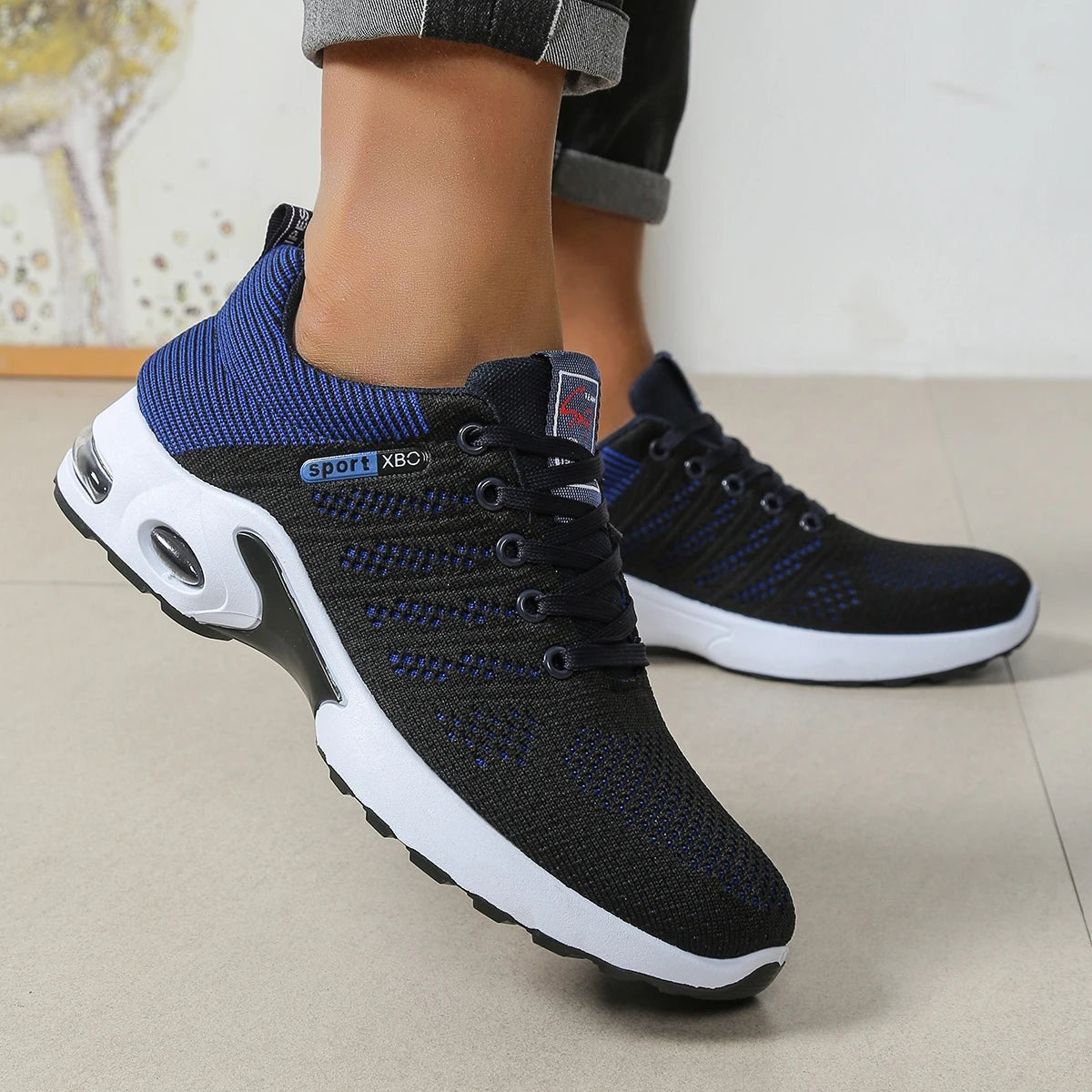 Zapatillas Running Deportivas Hombre Transpirables Cordones