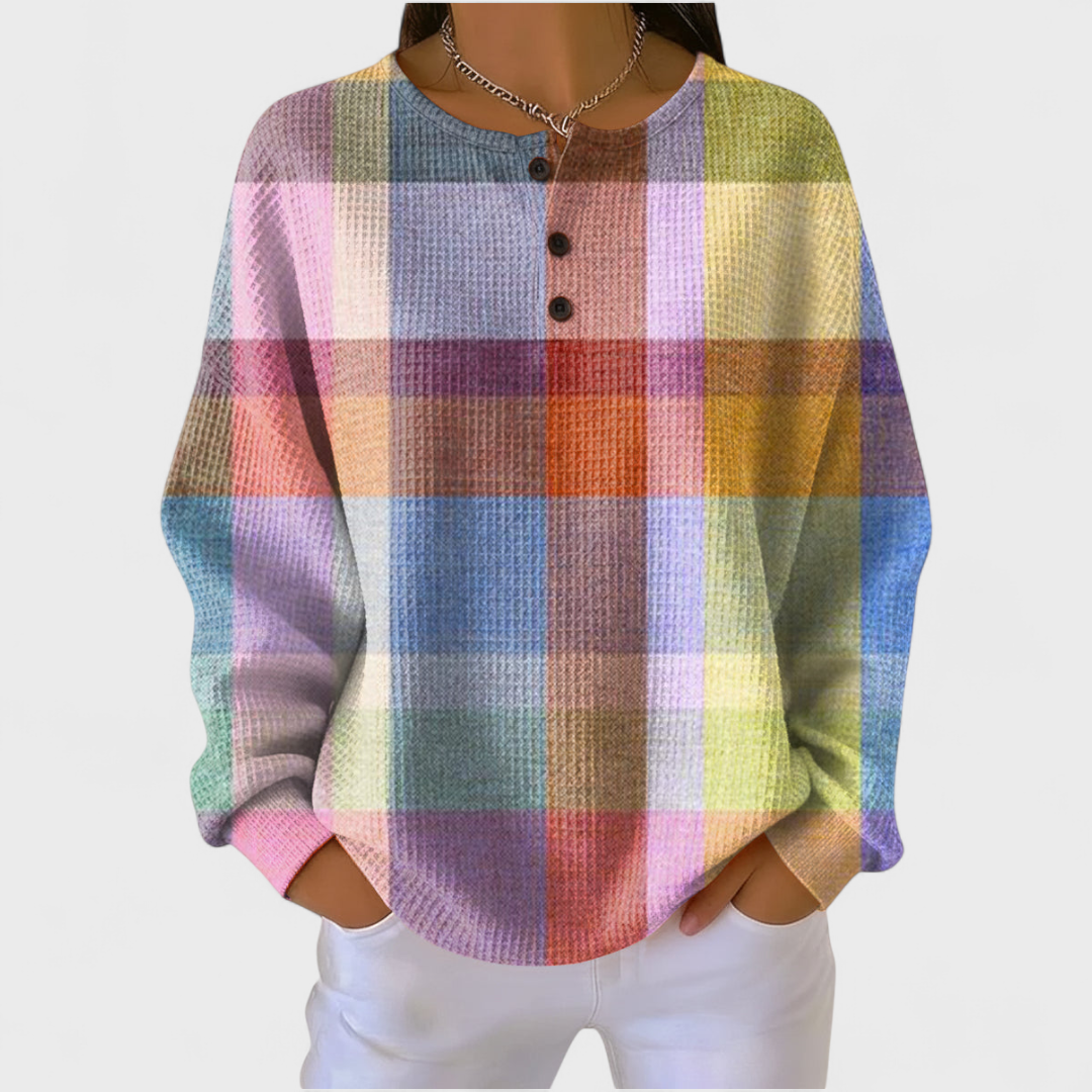 Abril | Sudadera Sin Capucha Mujer Estampado Navideño Manga Larga
