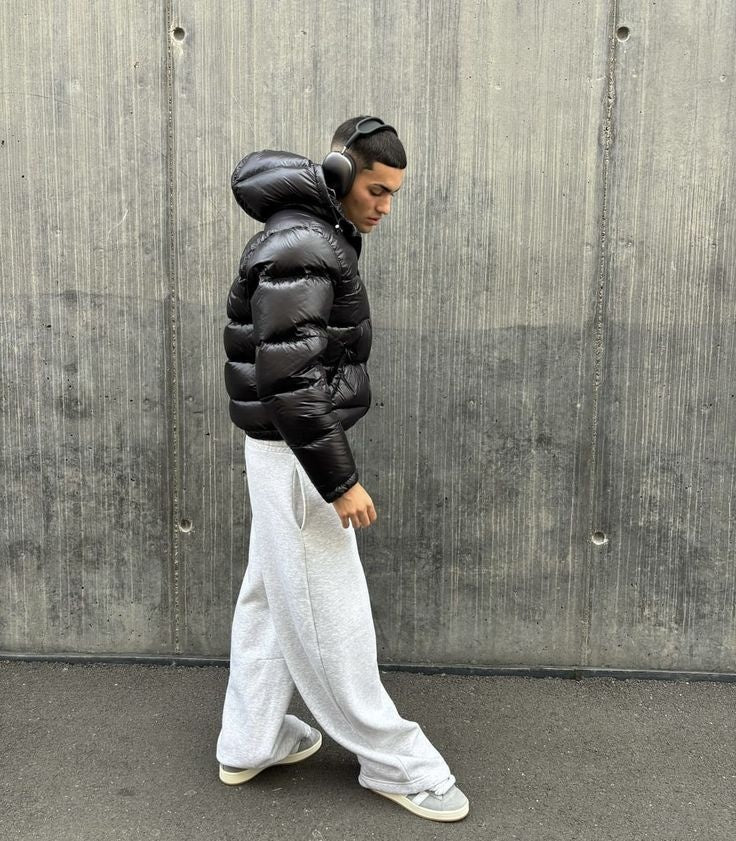 Adrián | Chaqueta de Plumas Hombre con Capucha Acolchada