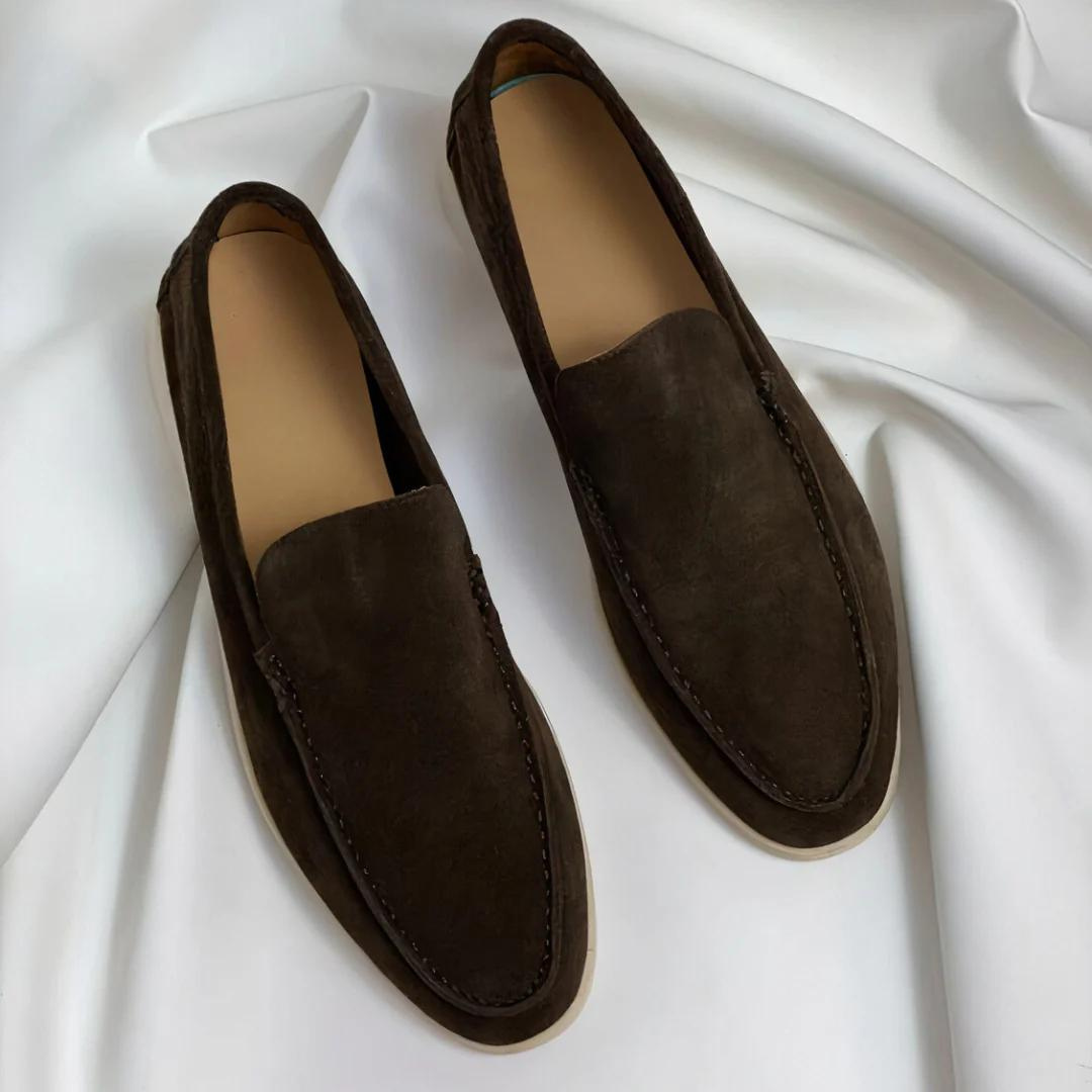 Diego | Zapatillas Sin Cordones de Ante Hombre Slip On