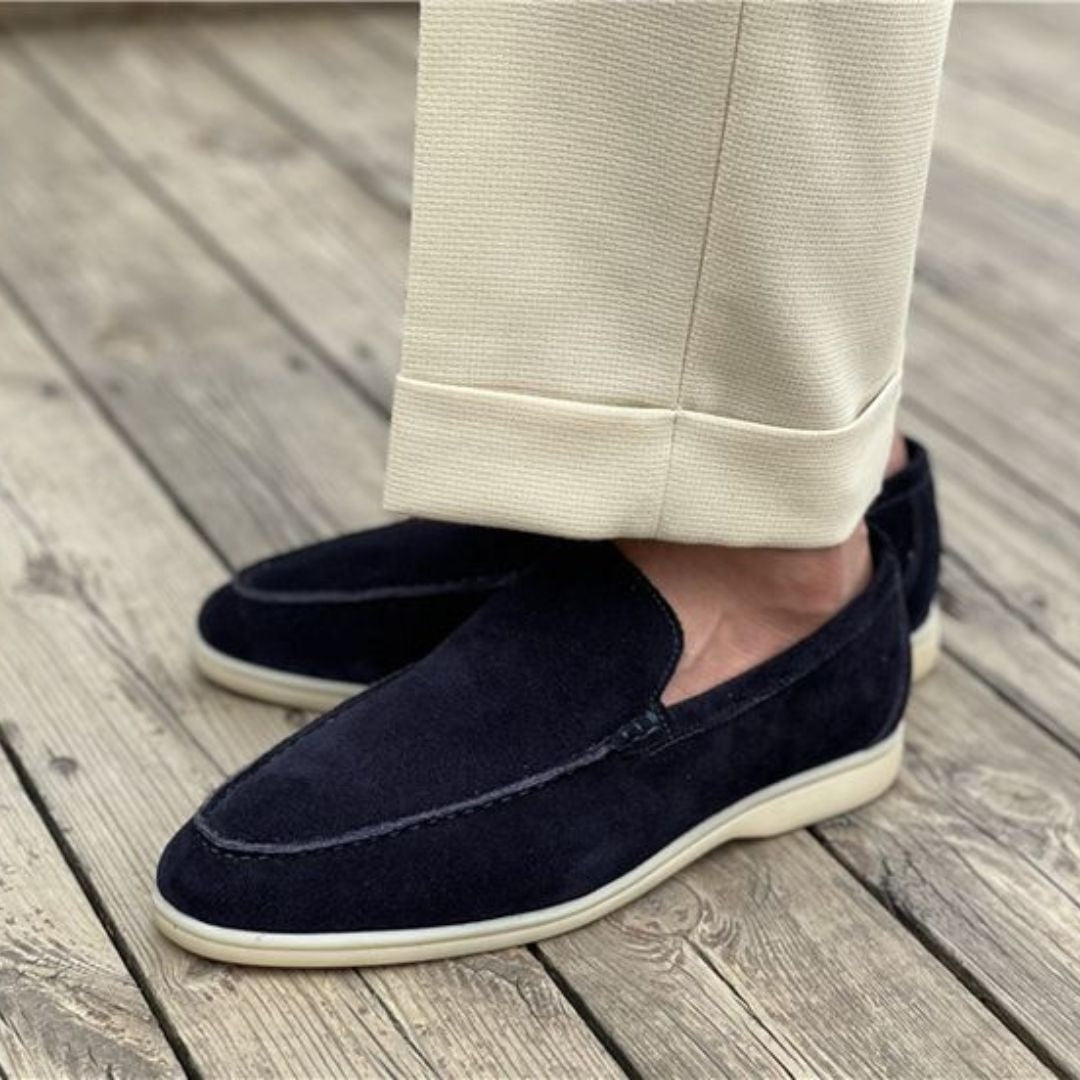 Diego | Zapatillas Sin Cordones de Ante Hombre Slip On