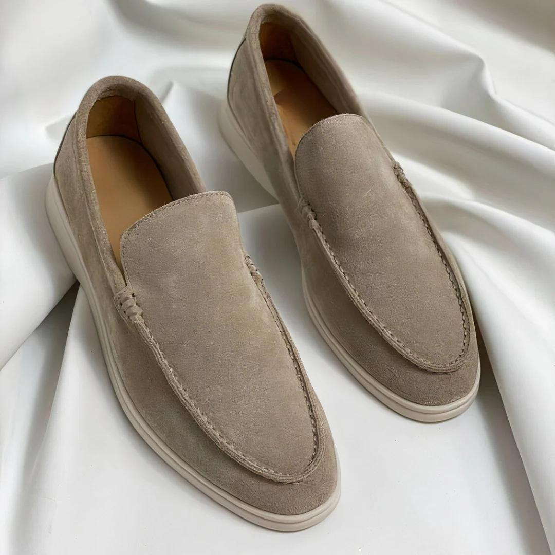 Diego | Zapatillas Sin Cordones de Ante Hombre Slip On