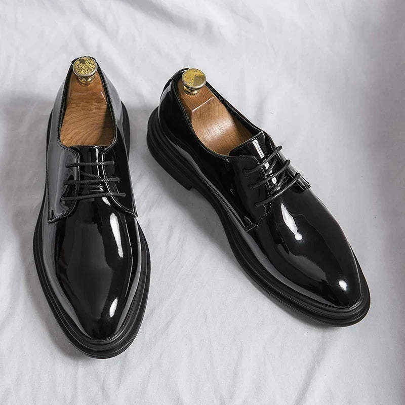 Adrián | Zapatos Derby de Charol Hombre Cordones Elegantes