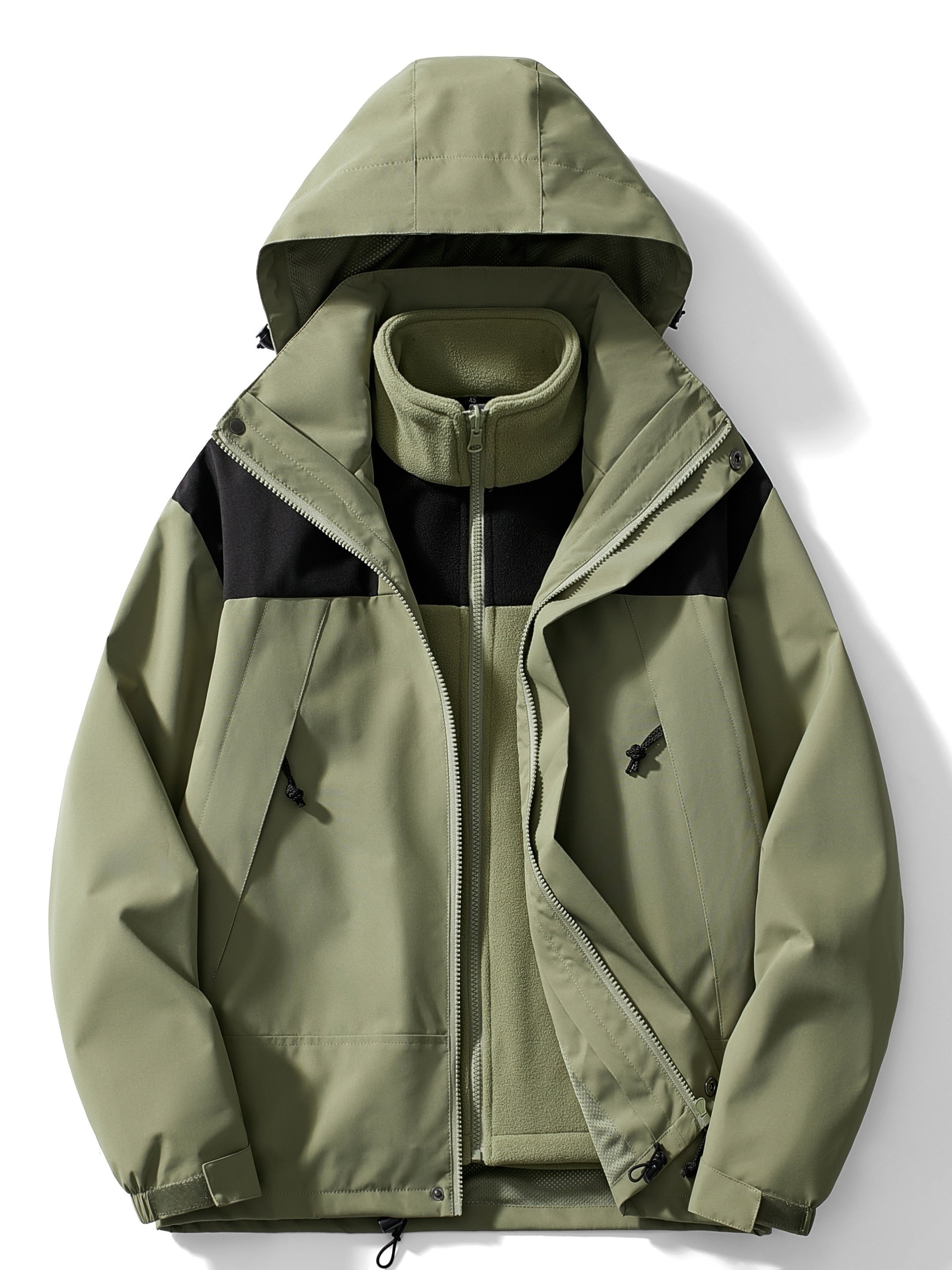 Adriana | Chaqueta Impermeable 3 en 1 con Forro Polar Mujer Capucha