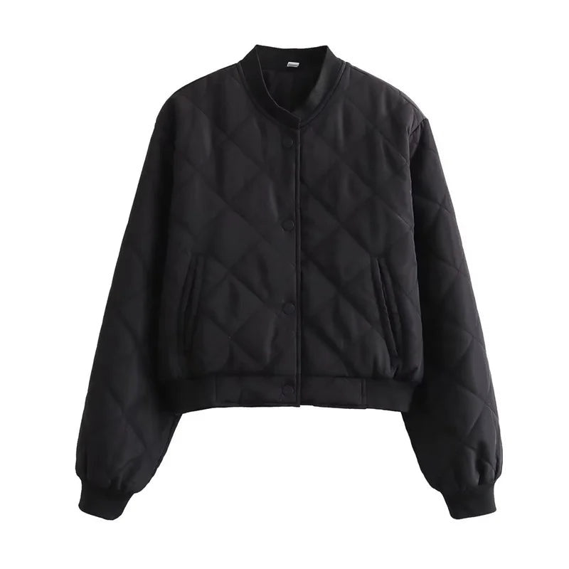 Aitana | Chaqueta Bomber Acolchada Mujer Cuello Redondo