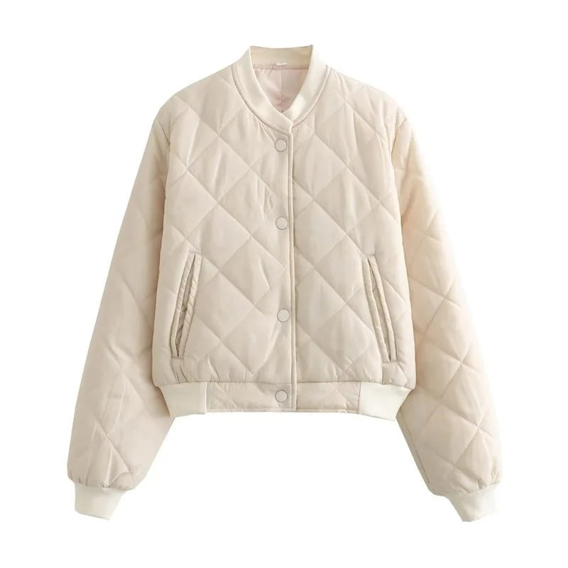 Aitana | Chaqueta Bomber Acolchada Mujer Cuello Redondo