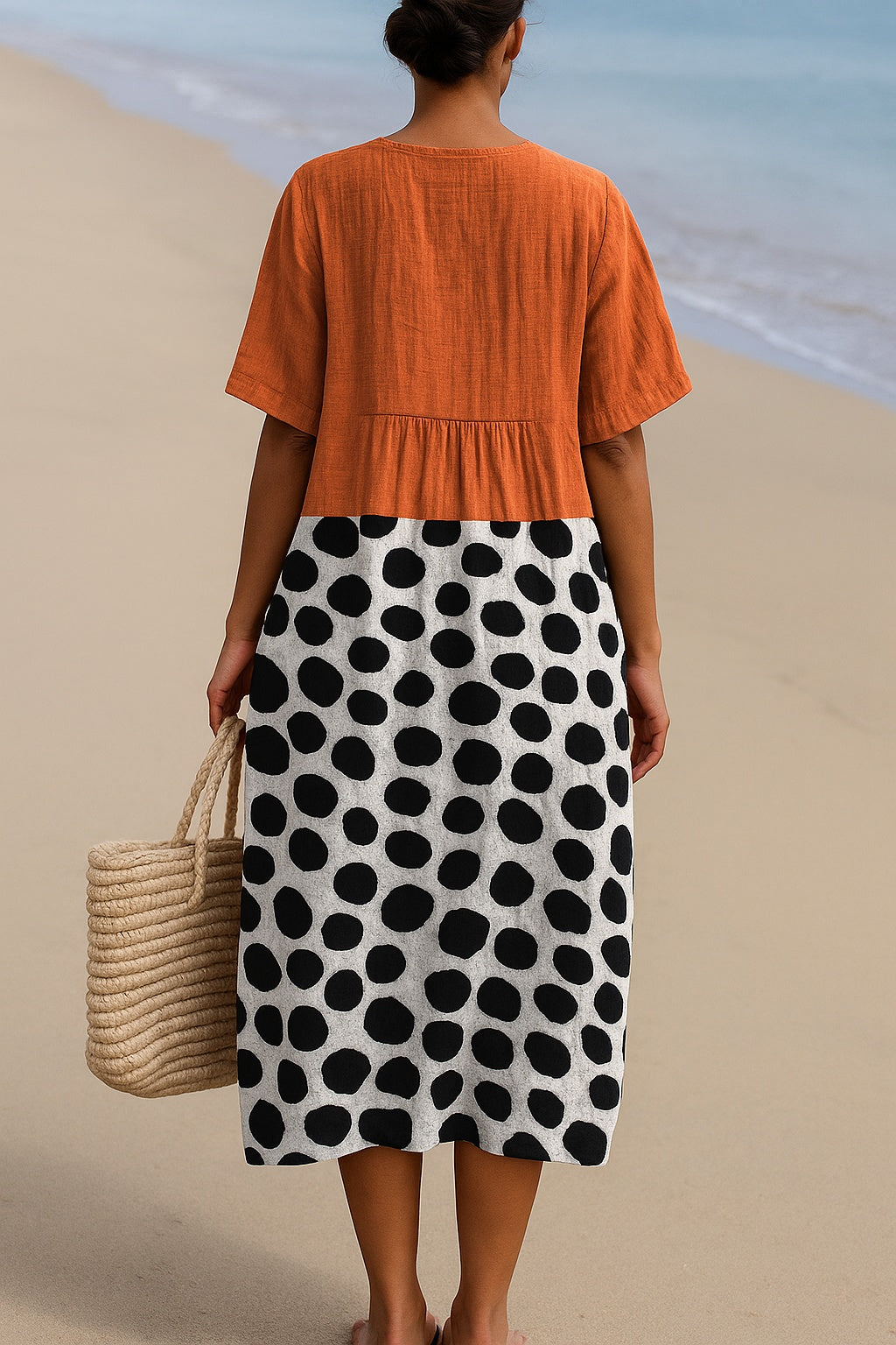 Aitana | Vestido Midi de Punto Mujer Estampado Bosque