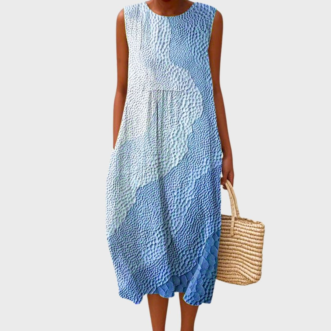 Aitana | Vestido Midi de Punto Mujer Estampado Bosque