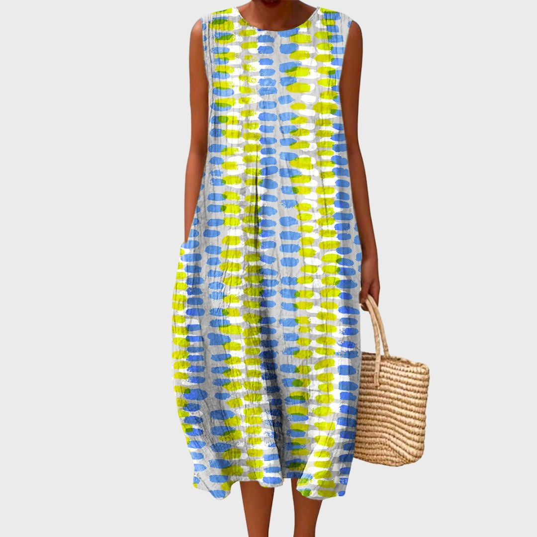 Aitana | Vestido Midi de Punto Mujer Estampado Bosque