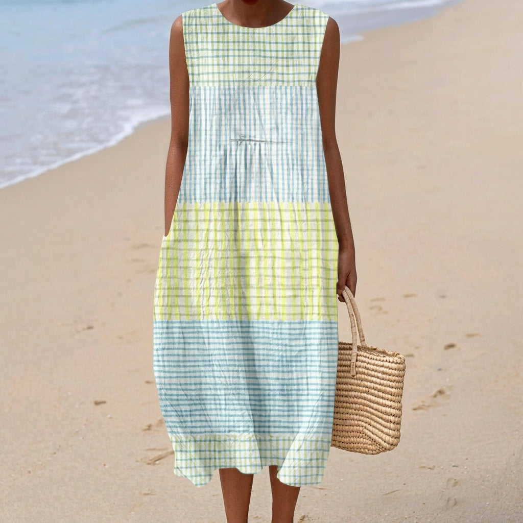 Aitana | Vestido Midi de Punto Mujer Estampado Bosque