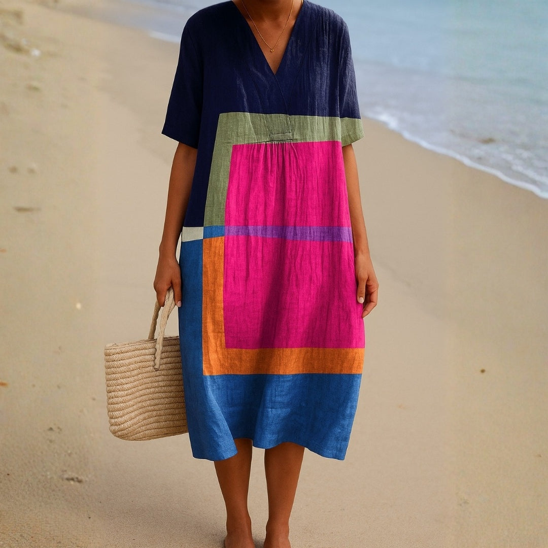 Aitana | Vestido Midi de Punto Mujer Estampado Bosque