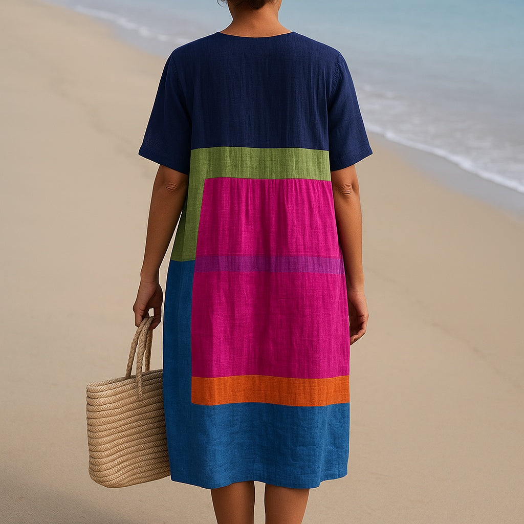 Aitana | Vestido Midi de Punto Mujer Estampado Bosque