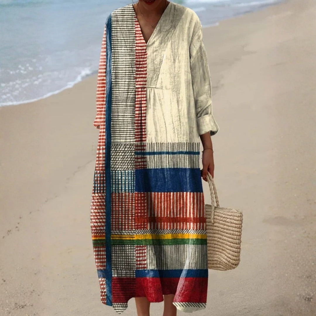 Aitana | Vestido Midi de Punto Mujer Estampado Bosque