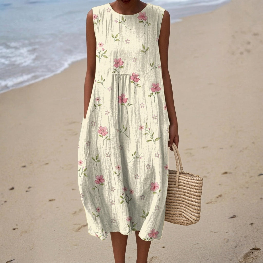 Aitana | Vestido Midi de Punto Mujer Estampado Bosque