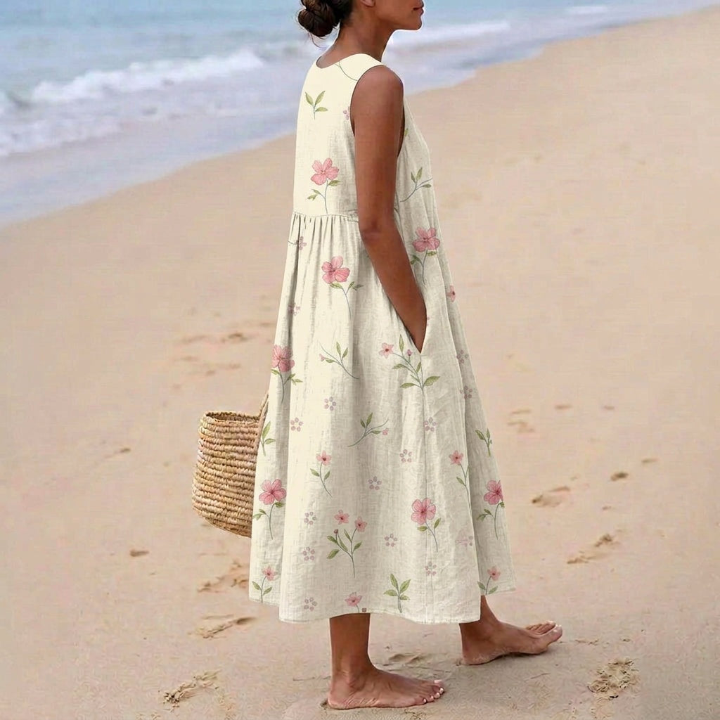 Aitana | Vestido Midi de Punto Mujer Estampado Bosque