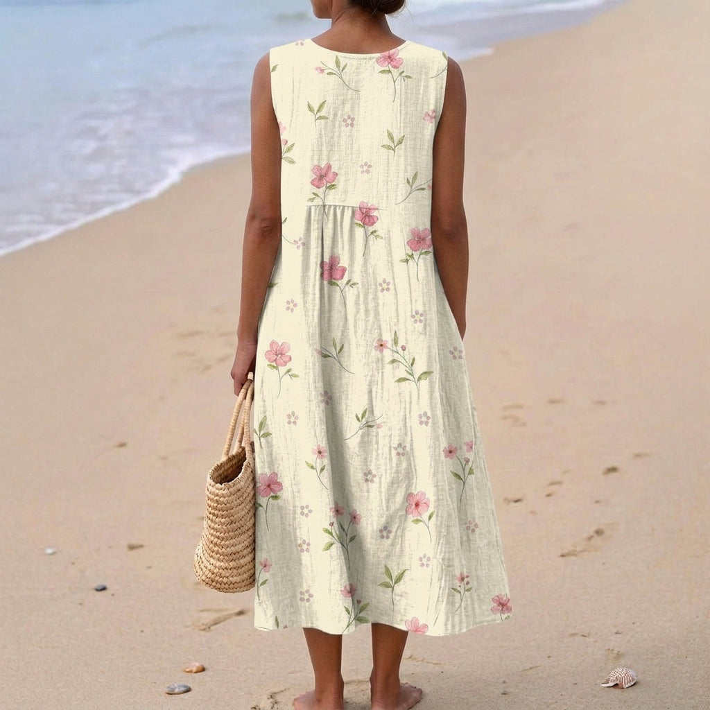 Aitana | Vestido Midi de Punto Mujer Estampado Bosque