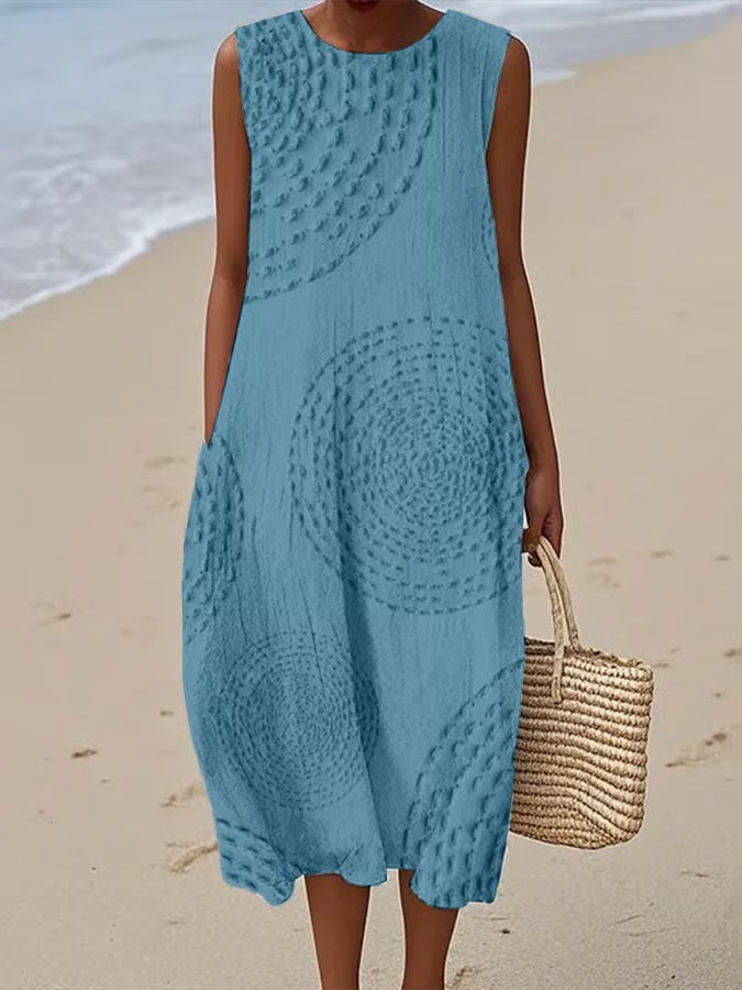 Aitana | Vestido Midi de Punto Mujer Estampado Bosque