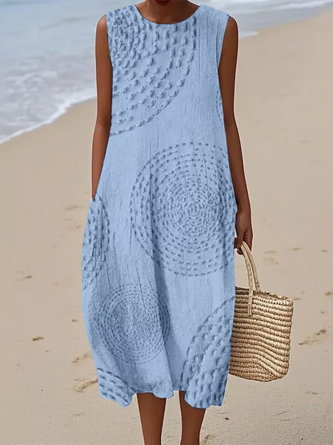 Aitana | Vestido Midi de Punto Mujer Estampado Bosque