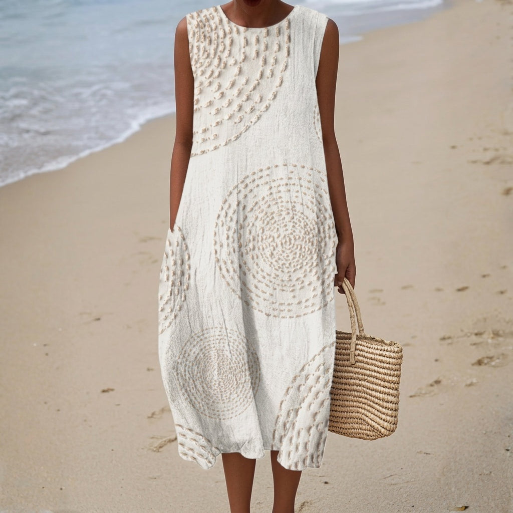 Aitana | Vestido Midi de Punto Mujer Estampado Bosque