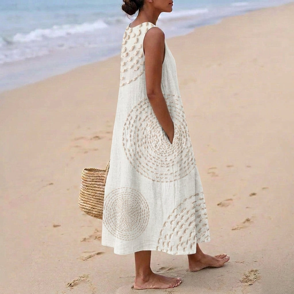 Aitana | Vestido Midi de Punto Mujer Estampado Bosque