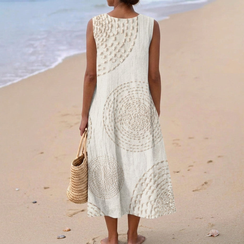 Aitana | Vestido Midi de Punto Mujer Estampado Bosque