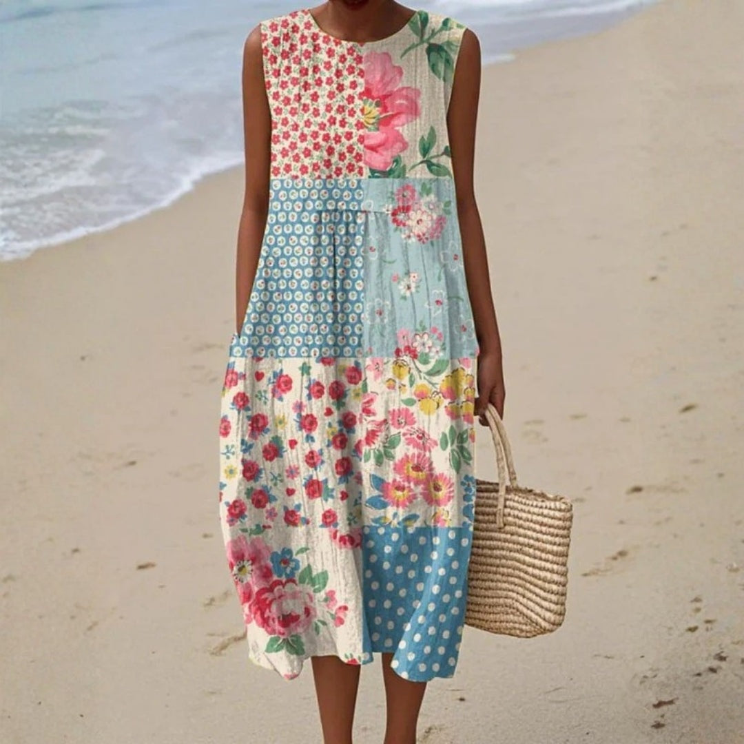 Aitana | Vestido Midi de Punto Mujer Estampado Bosque