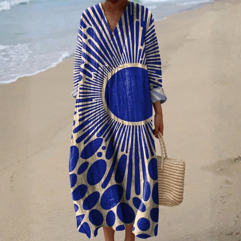 Aitana | Vestido Midi de Punto Mujer Estampado Bosque