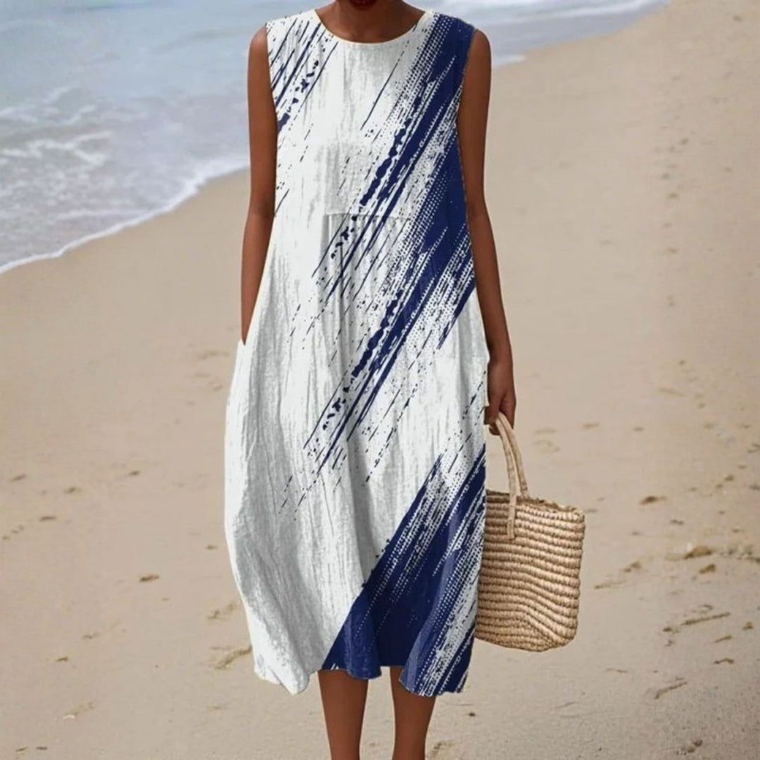 Aitana | Vestido Midi de Punto Mujer Estampado Bosque