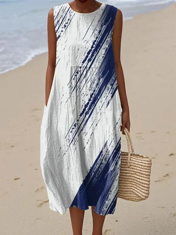 Aitana | Vestido Midi de Punto Mujer Estampado Bosque