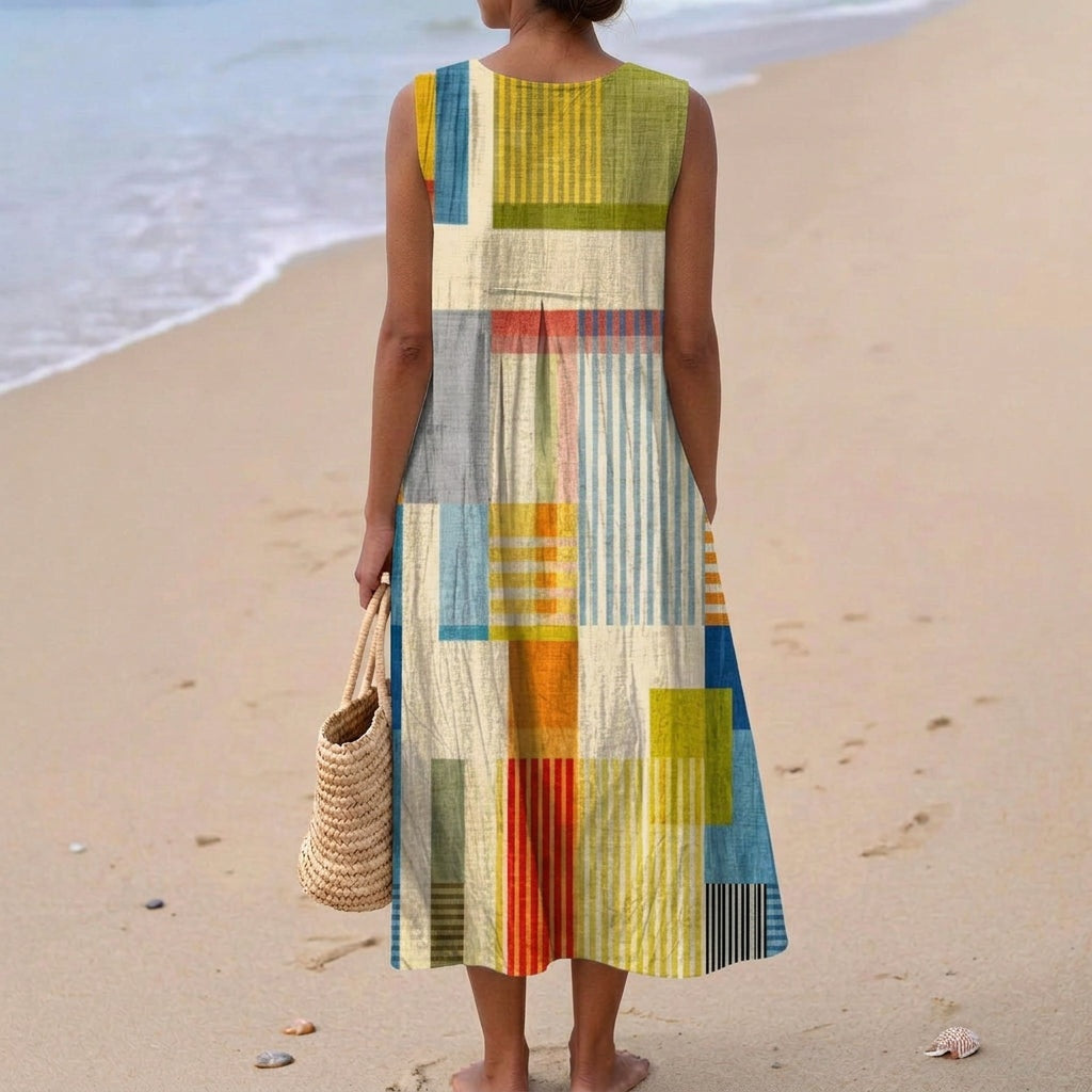 Aitana | Vestido Midi de Punto Mujer Estampado Bosque