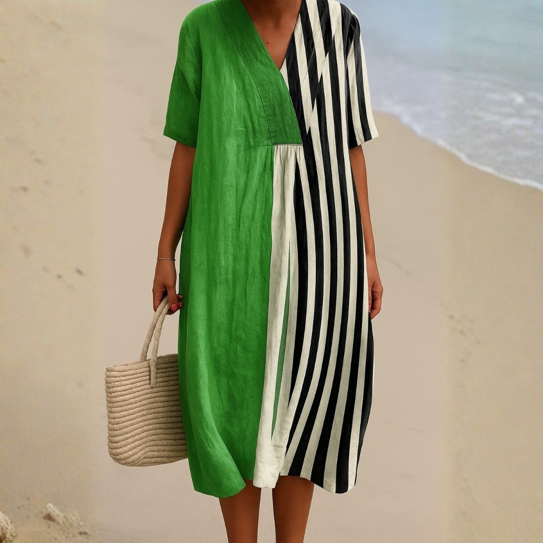 Aitana | Vestido Midi de Punto Mujer Estampado Bosque