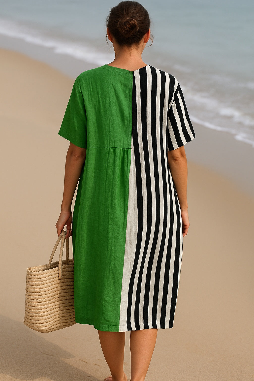 Aitana | Vestido Midi de Punto Mujer Estampado Bosque