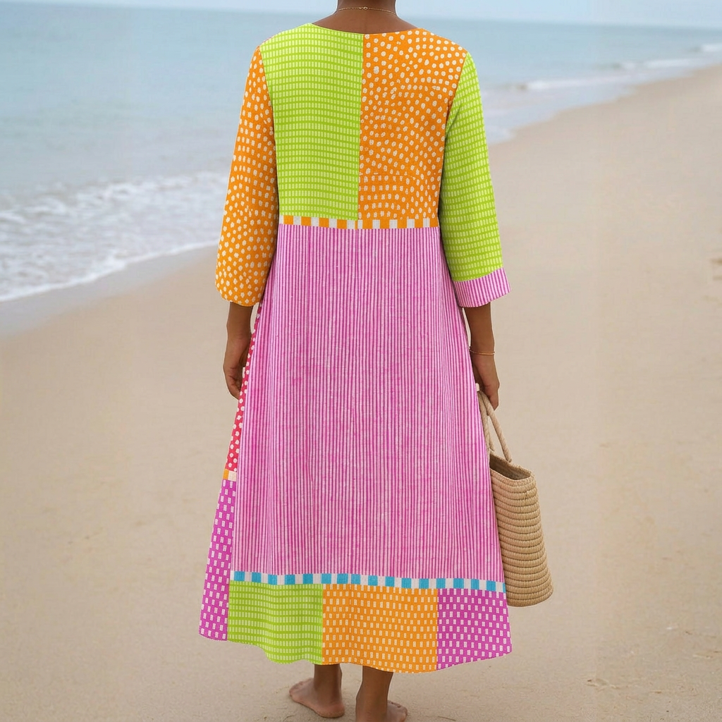 Aitana | Vestido Midi de Punto Mujer Estampado Bosque