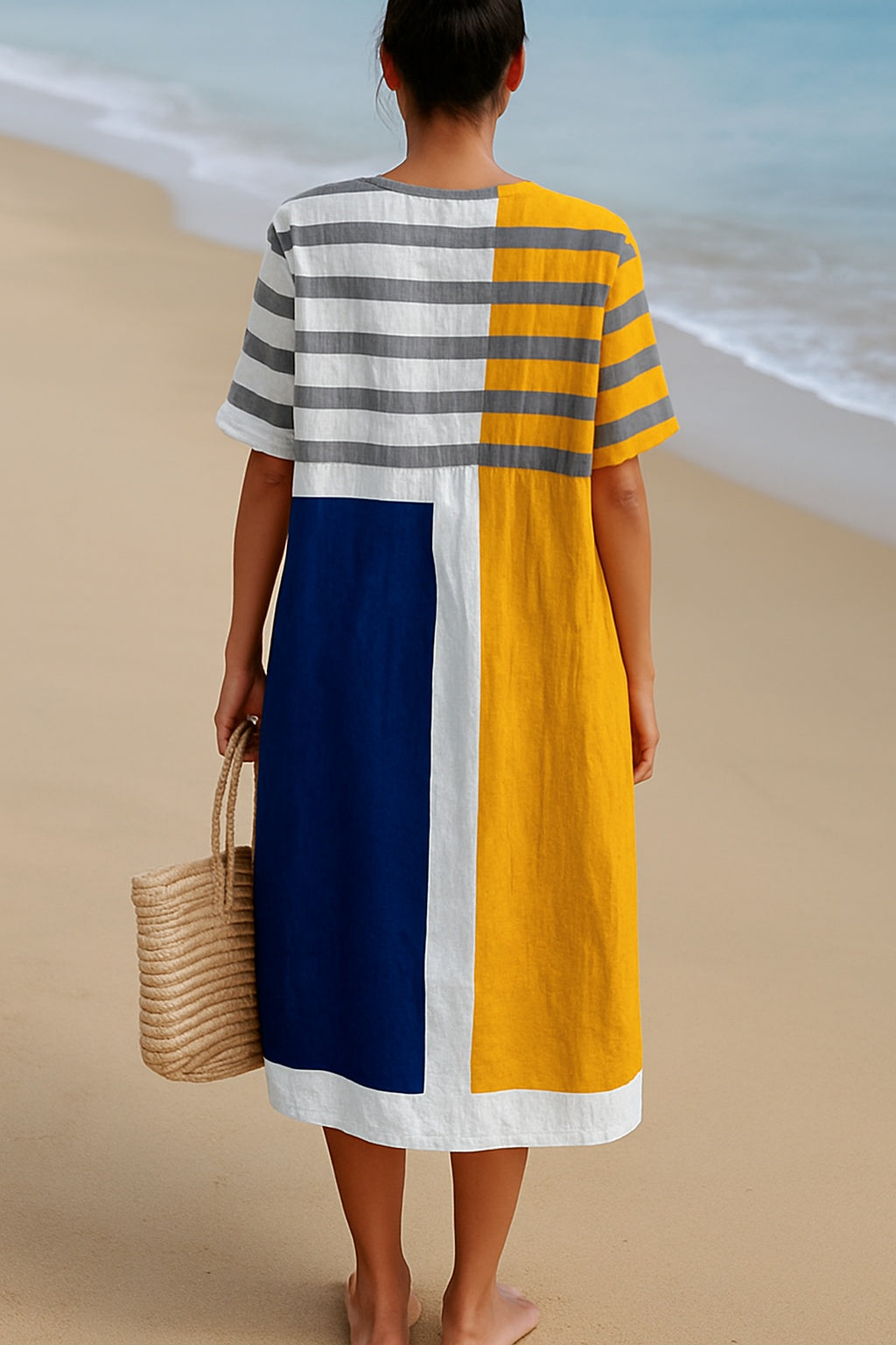 Aitana | Vestido Midi de Punto Mujer Estampado Bosque