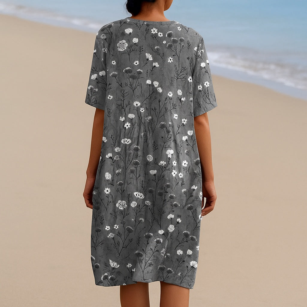 Aitana | Vestido Midi de Punto Mujer Estampado Bosque