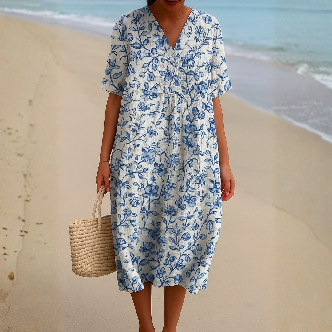 Aitana | Vestido Midi de Punto Mujer Estampado Bosque