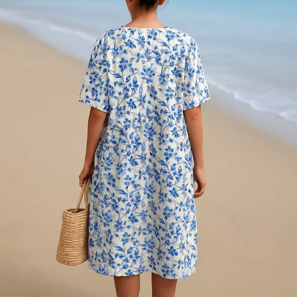 Aitana | Vestido Midi de Punto Mujer Estampado Bosque